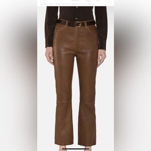 FRAME Le Crop Mini Boot Leather Pants sz 29 $990